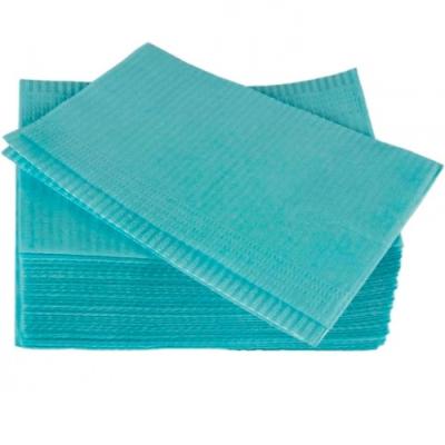 15. Салфетки нагрудн. д/пациентов 2-х сл. голубые, 33*45, 500шт/уп/ Кристидент