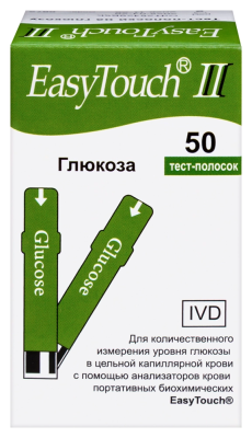 Тест-полоски EasyTouch глюкоза, 50 шт./уп.